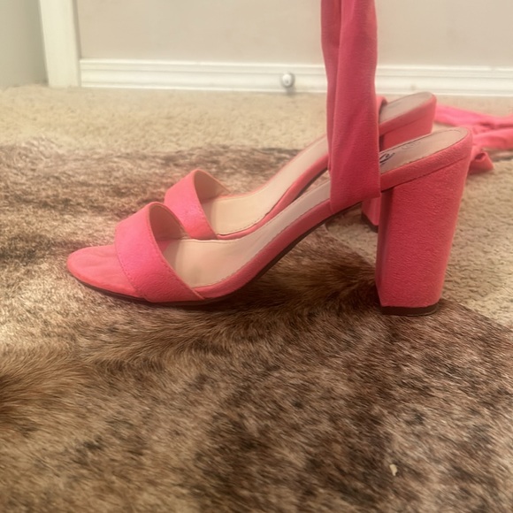I’m selling these cute heels I got for homecoming last year! Size 9.5W, hot pink - Picture 3 of 4